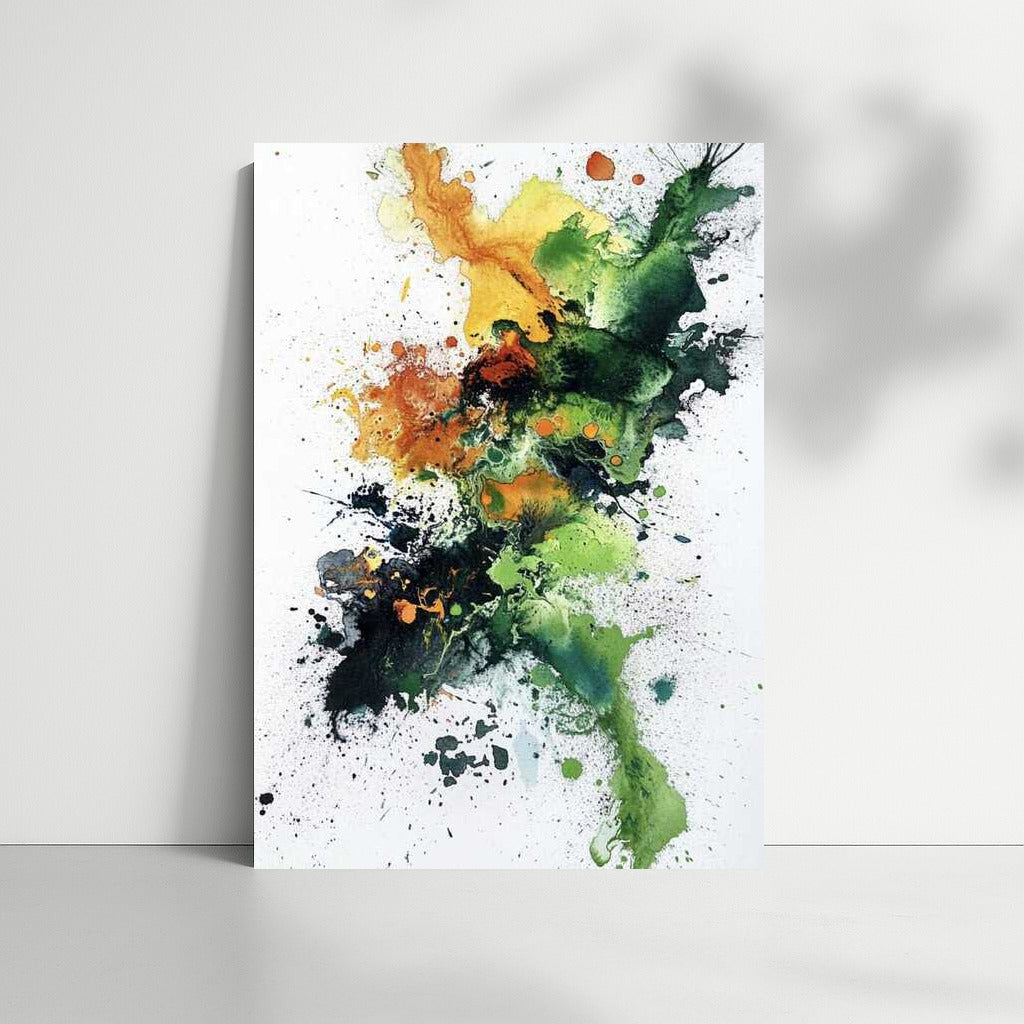 Whirlpool of Emotions: Abstract Explosion of Color in Watercolor