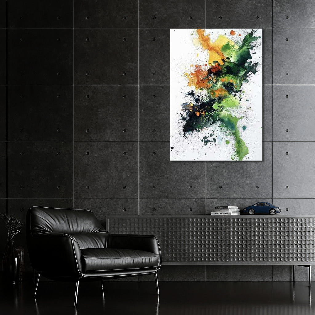Whirlpool of Emotions: Abstract Explosion of Color in Watercolor