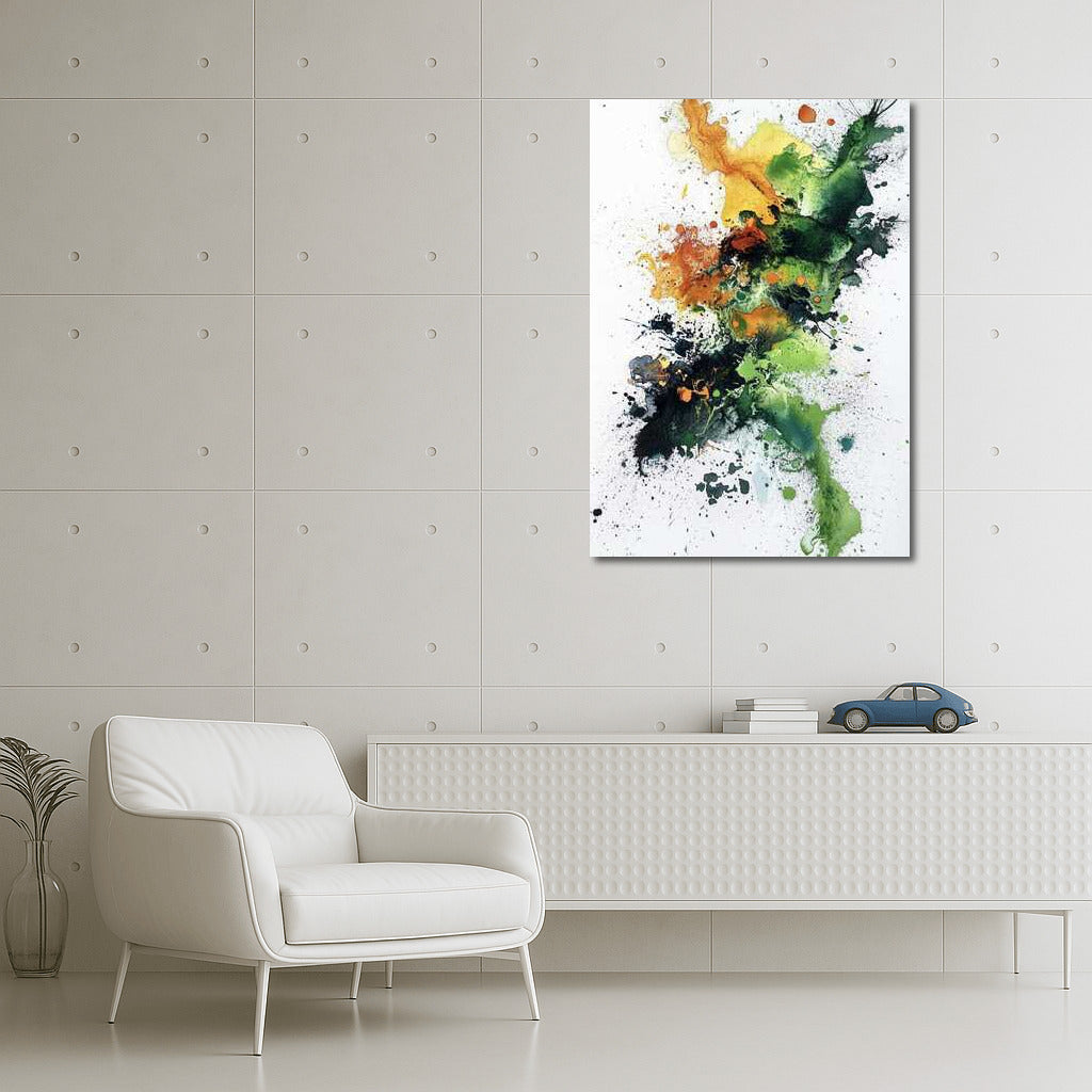 Whirlpool of Emotions: Abstract Explosion of Color in Watercolor