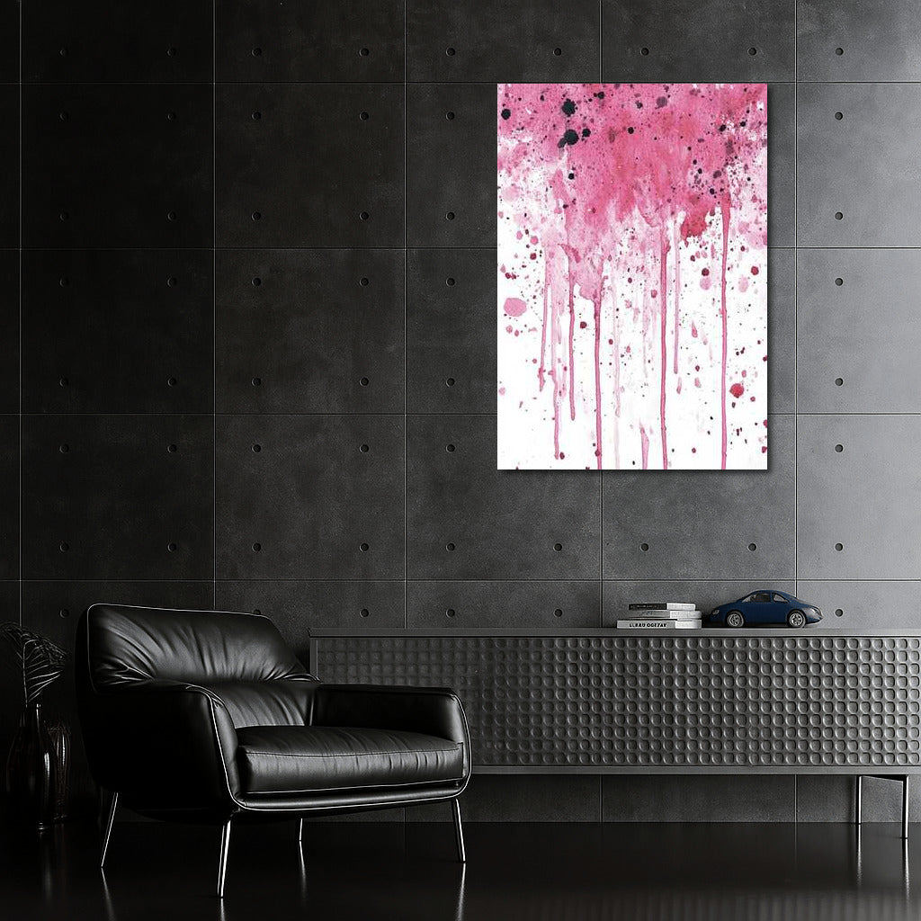 Pink Splash: Ink Abstraction