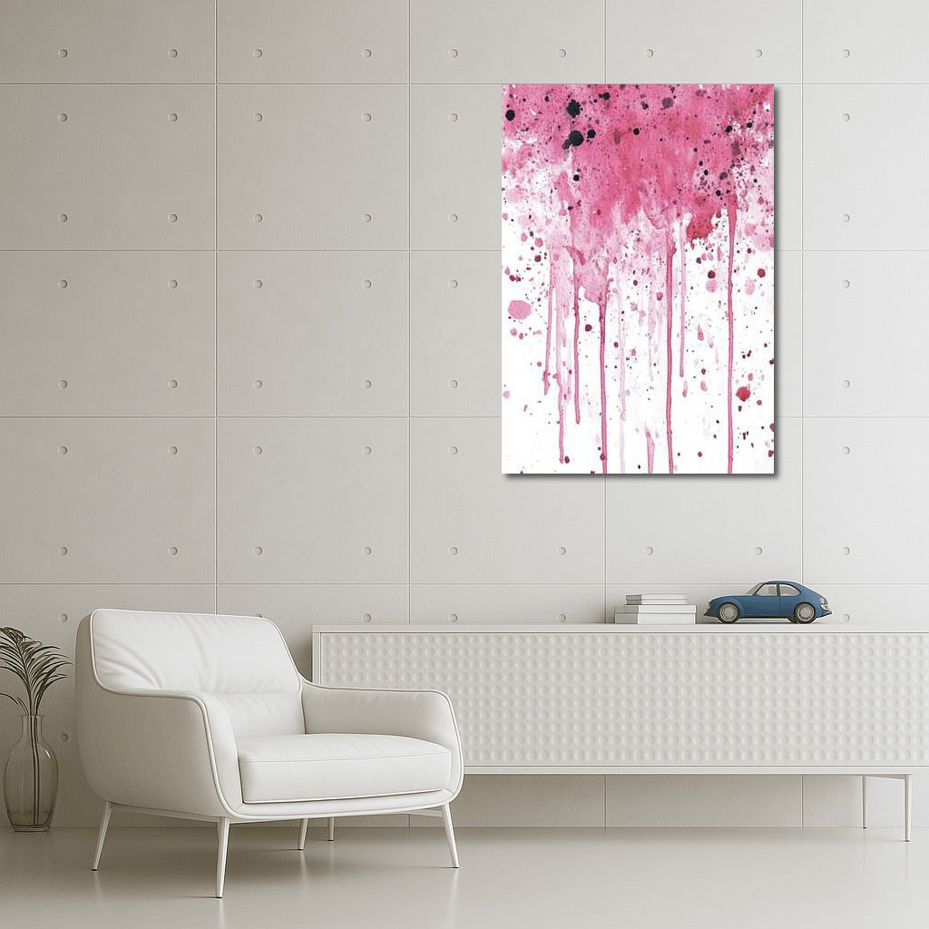 Pink Splash: Ink Abstraction