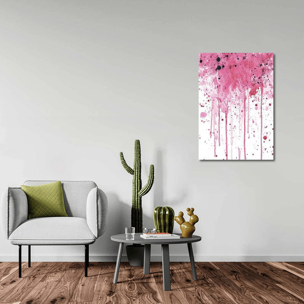 Pink Splash: Ink Abstraction