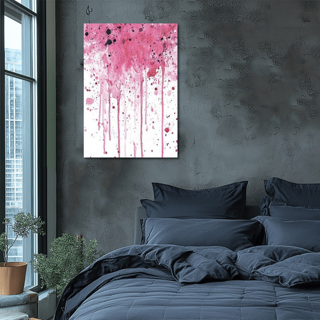 Pink Splash: Ink Abstraction