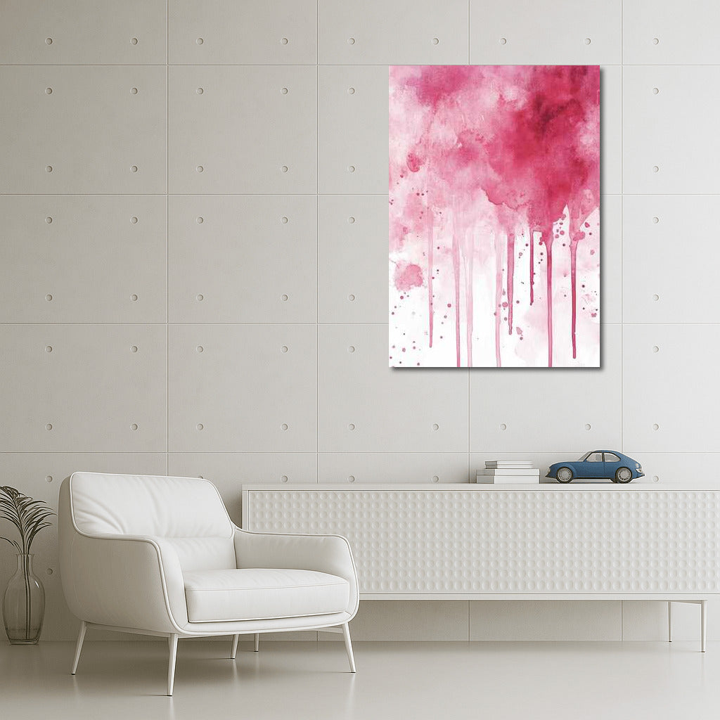 Pink Explosion: Abstract Ink Splash for Unique Interior