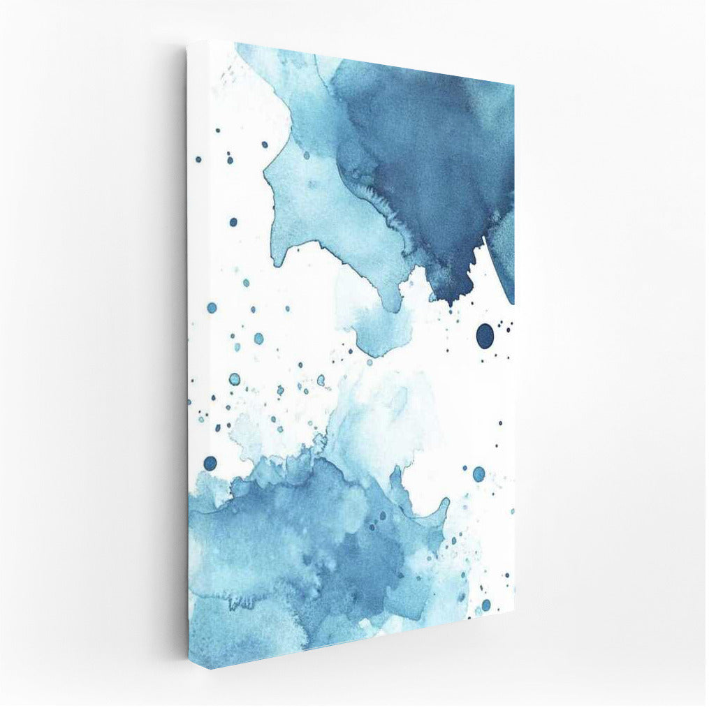 Symphony of Blue Abstraction: Ink Splash Magic