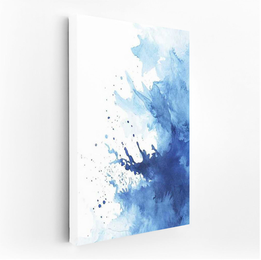 Serene Blue Ink Waltz: Abstract Swirl