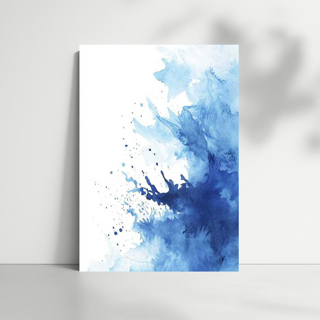 Serene Blue Ink Waltz: Abstract Swirl