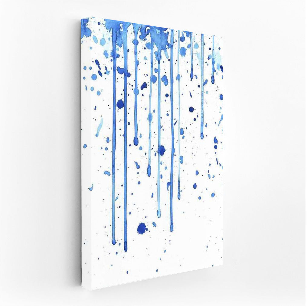 Boundless Blue: Abstract Ink Splatter