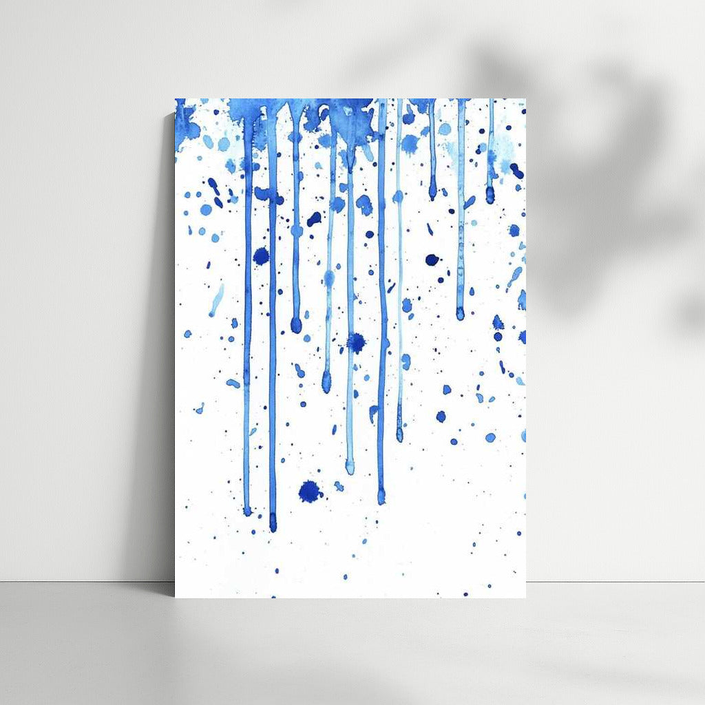 Boundless Blue: Abstract Ink Splatter
