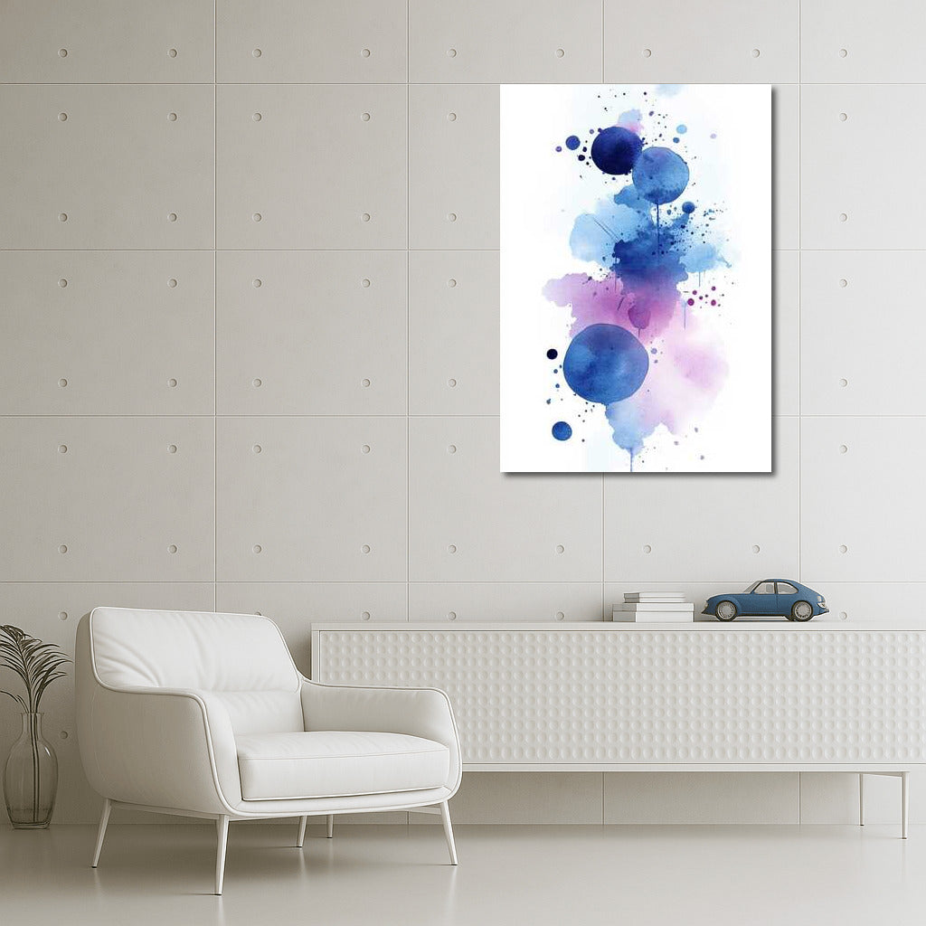 Neon Swirl: Abstract Circles and Splashes