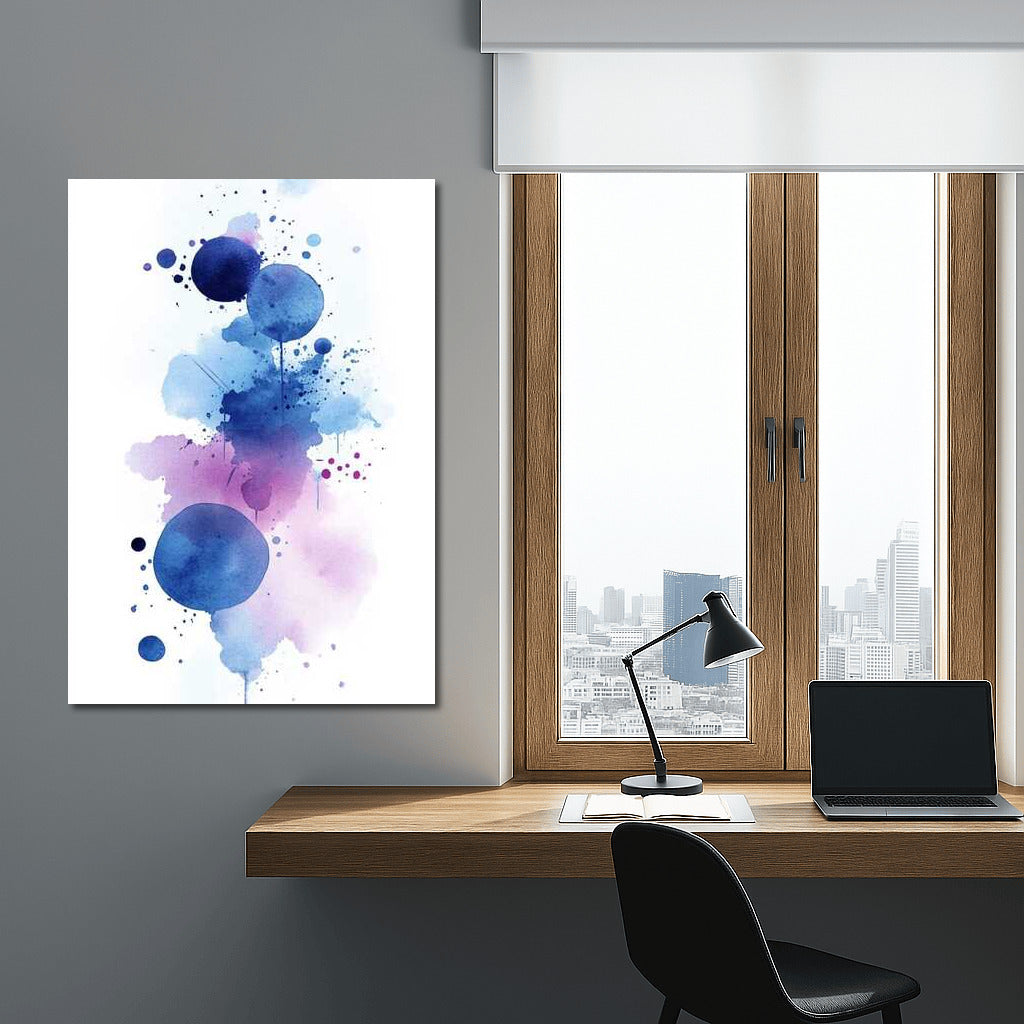 Neon Swirl: Abstract Circles and Splashes