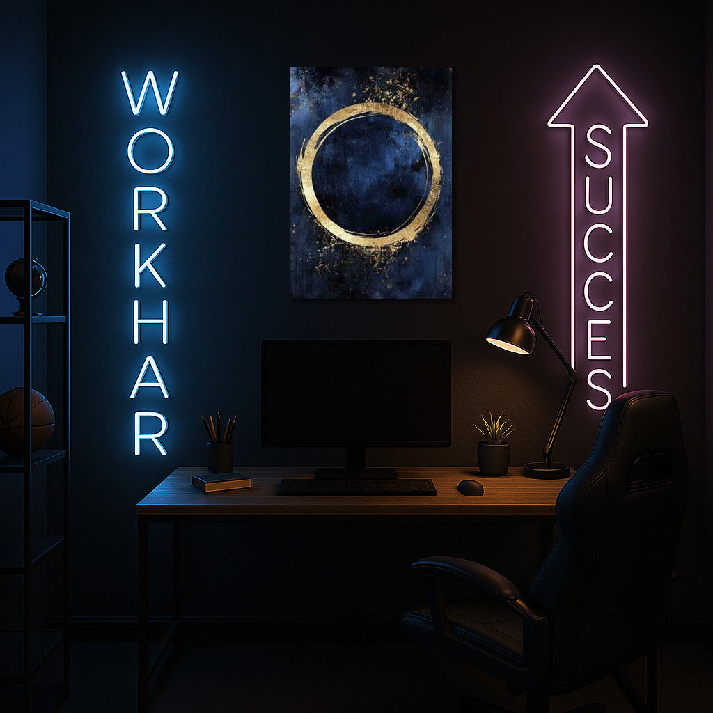 Golden Vortex: Abstract Masterpiece for Interior