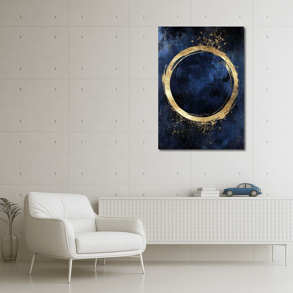 Golden Vortex: Abstract Masterpiece for Interior