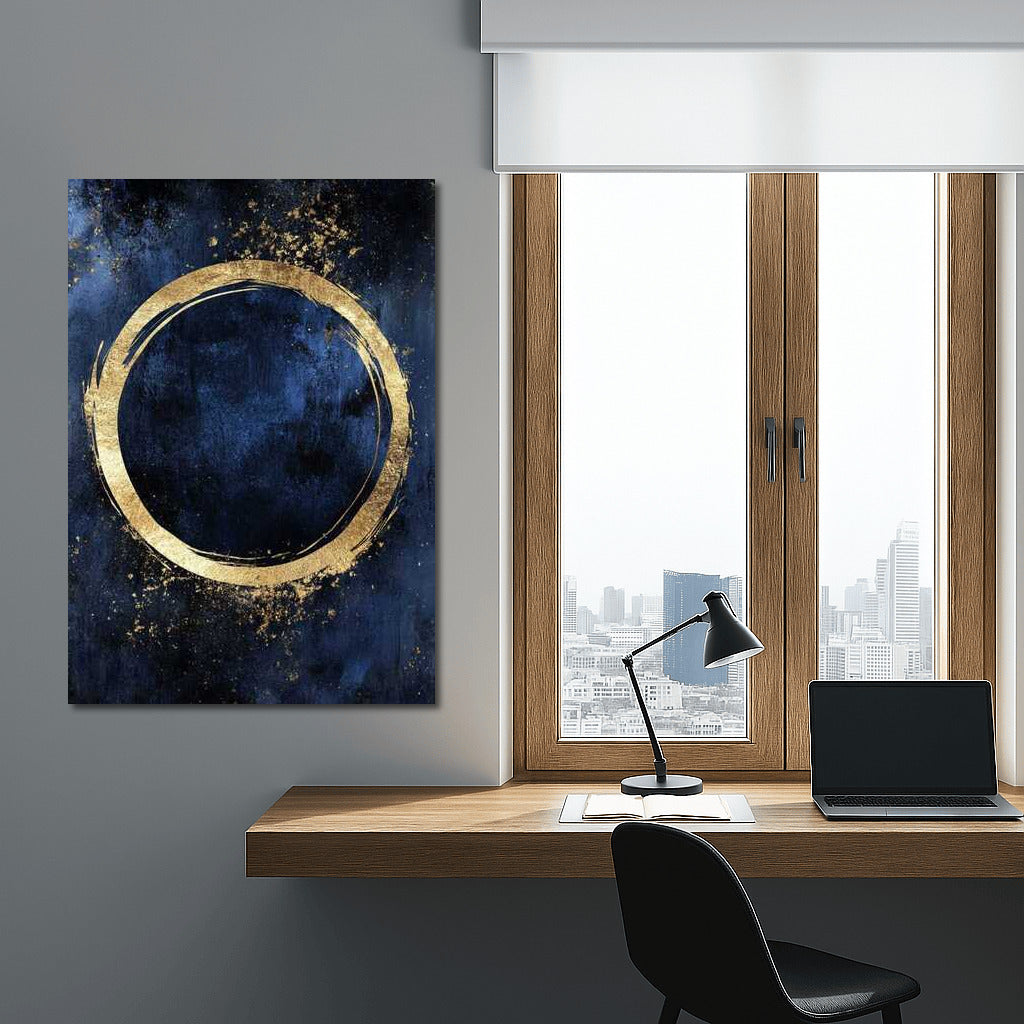 Golden Vortex: Abstract Masterpiece for Interior