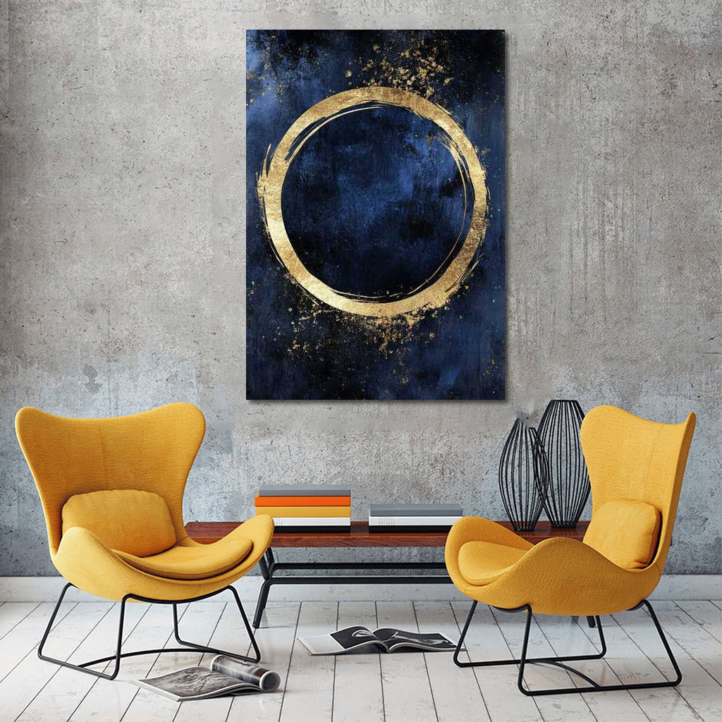 Golden Vortex: Abstract Masterpiece for Interior