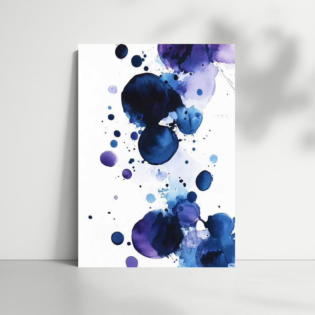 Abstract Swirls: Blue Circles and Splashes