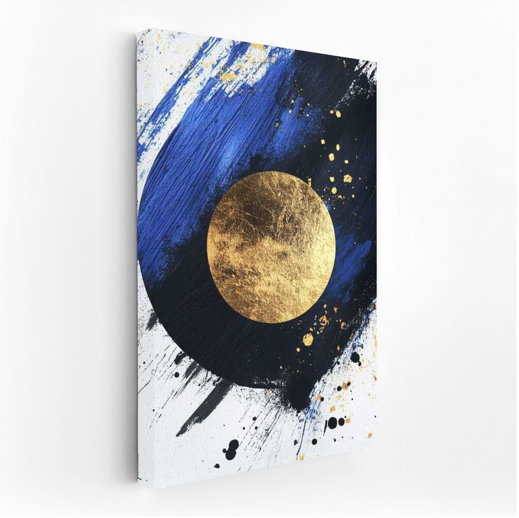 Golden Vortex: Abstract Circle of Radiance