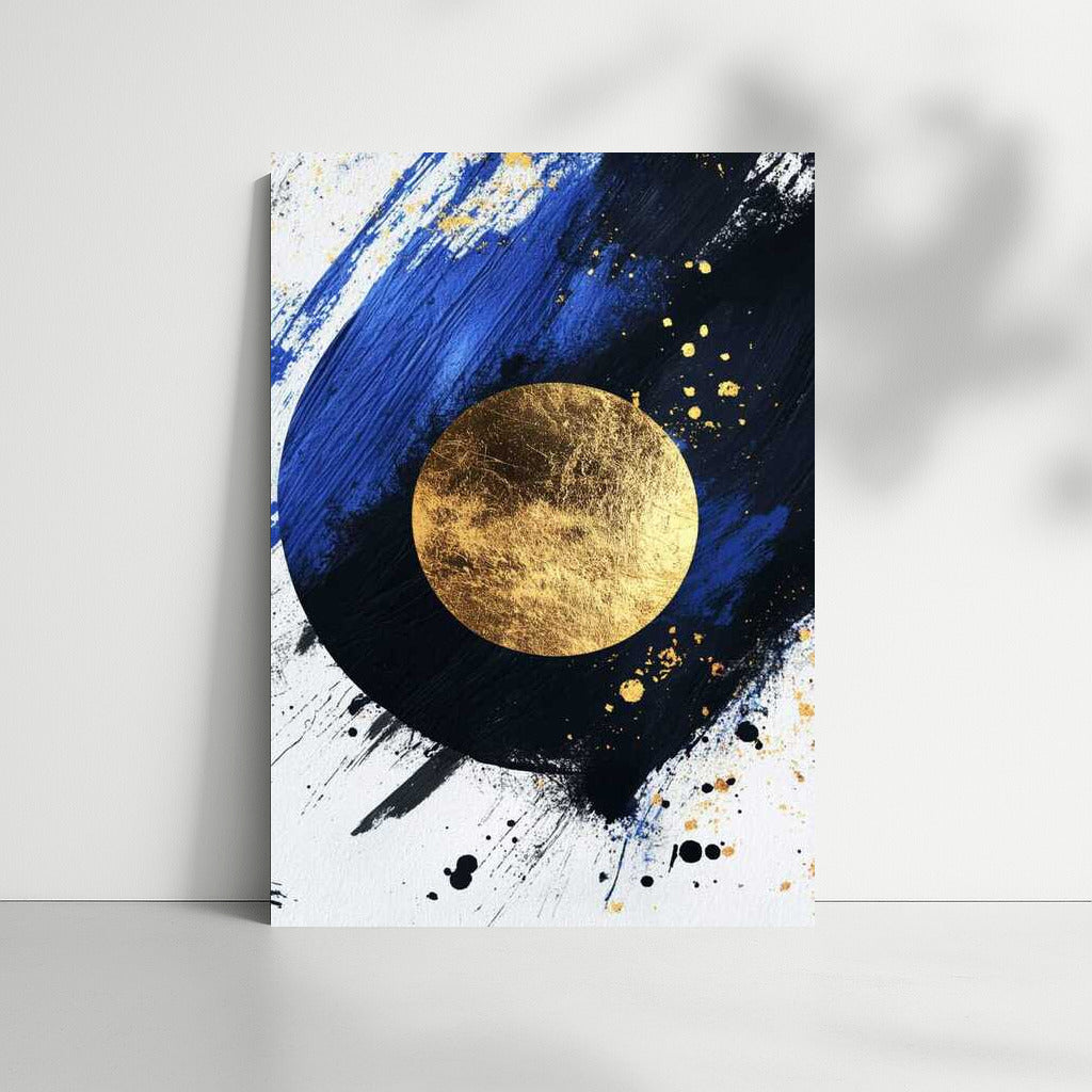 Golden Vortex: Abstract Circle of Radiance