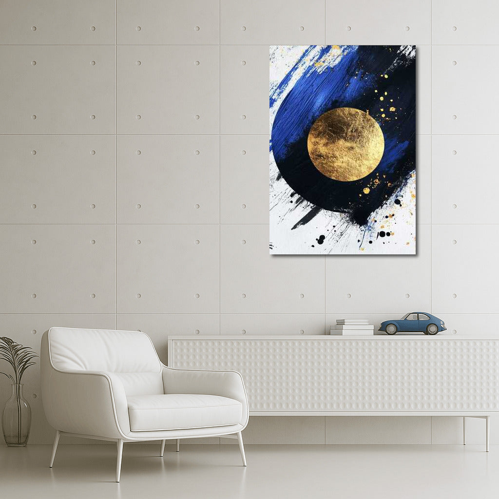 Golden Vortex: Abstract Circle of Radiance