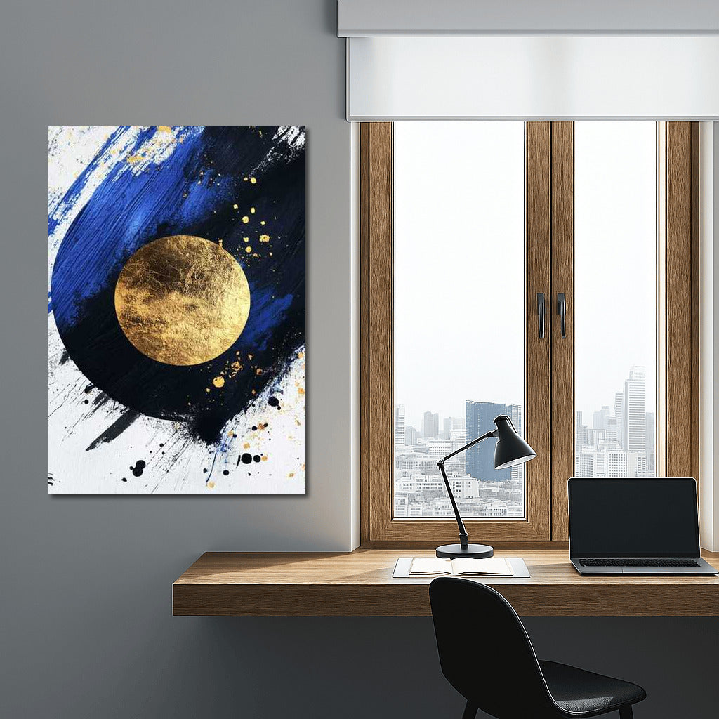 Golden Vortex: Abstract Circle of Radiance