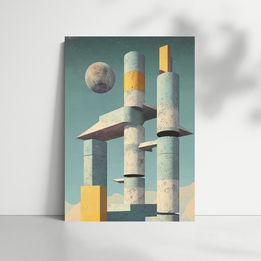 Space Architecture: Abstract Symphony of Columns