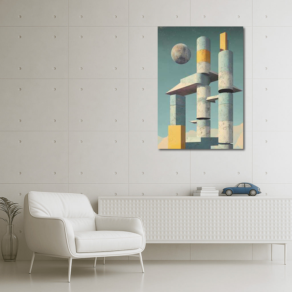 Space Architecture: Abstract Symphony of Columns
