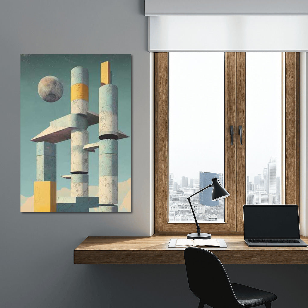 Space Architecture: Abstract Symphony of Columns