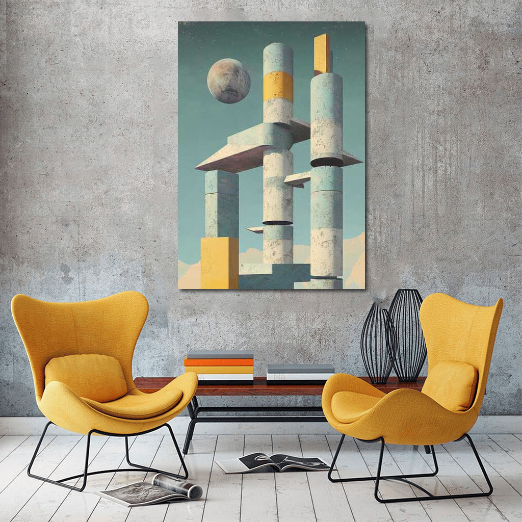 Space Architecture: Abstract Symphony of Columns