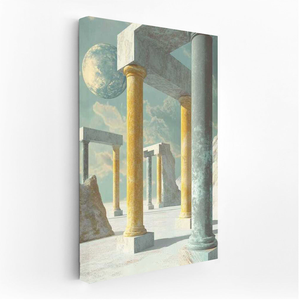 Surreal Symphony of Columns: Abstract Structure