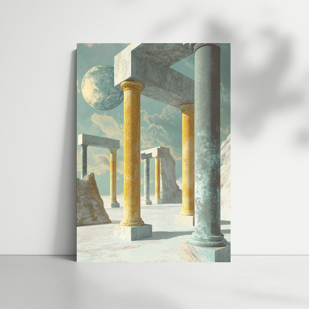 Surreal Symphony of Columns: Abstract Structure