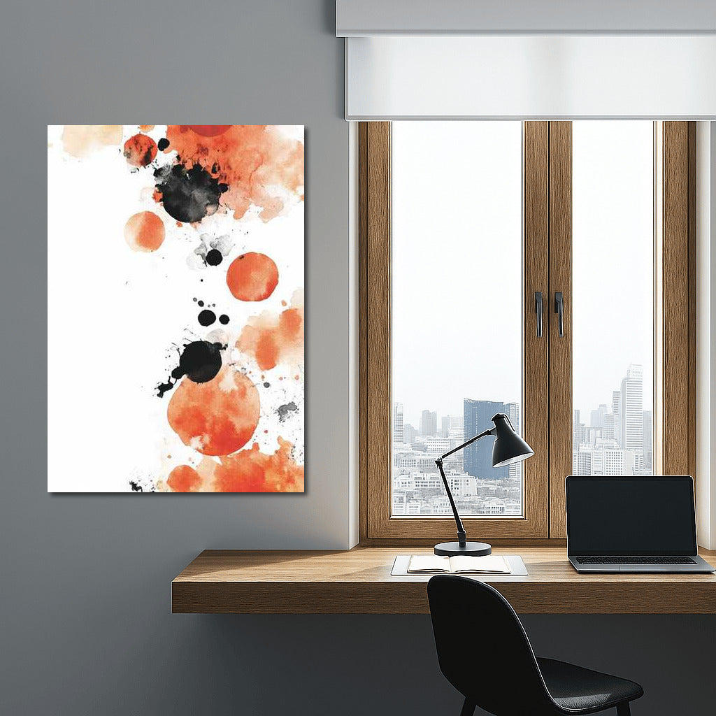Coral Vortex: Abstract Circles and Splashes
