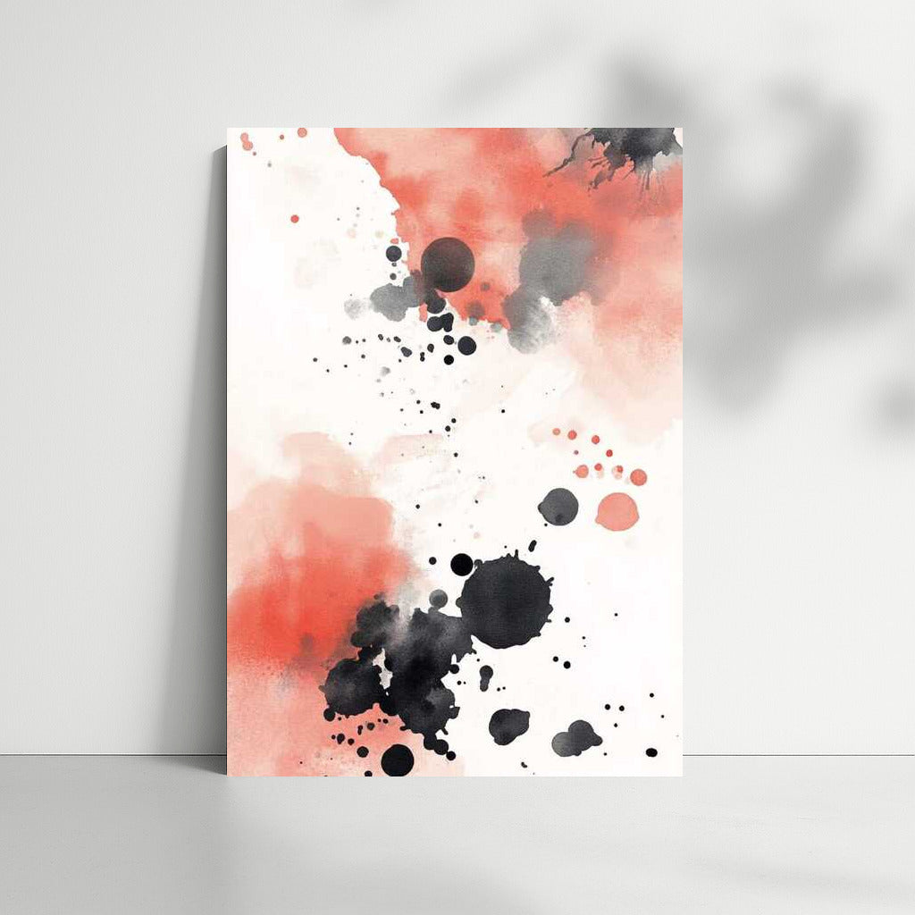 Coral Swirl: Abstract Circles and Splashes
