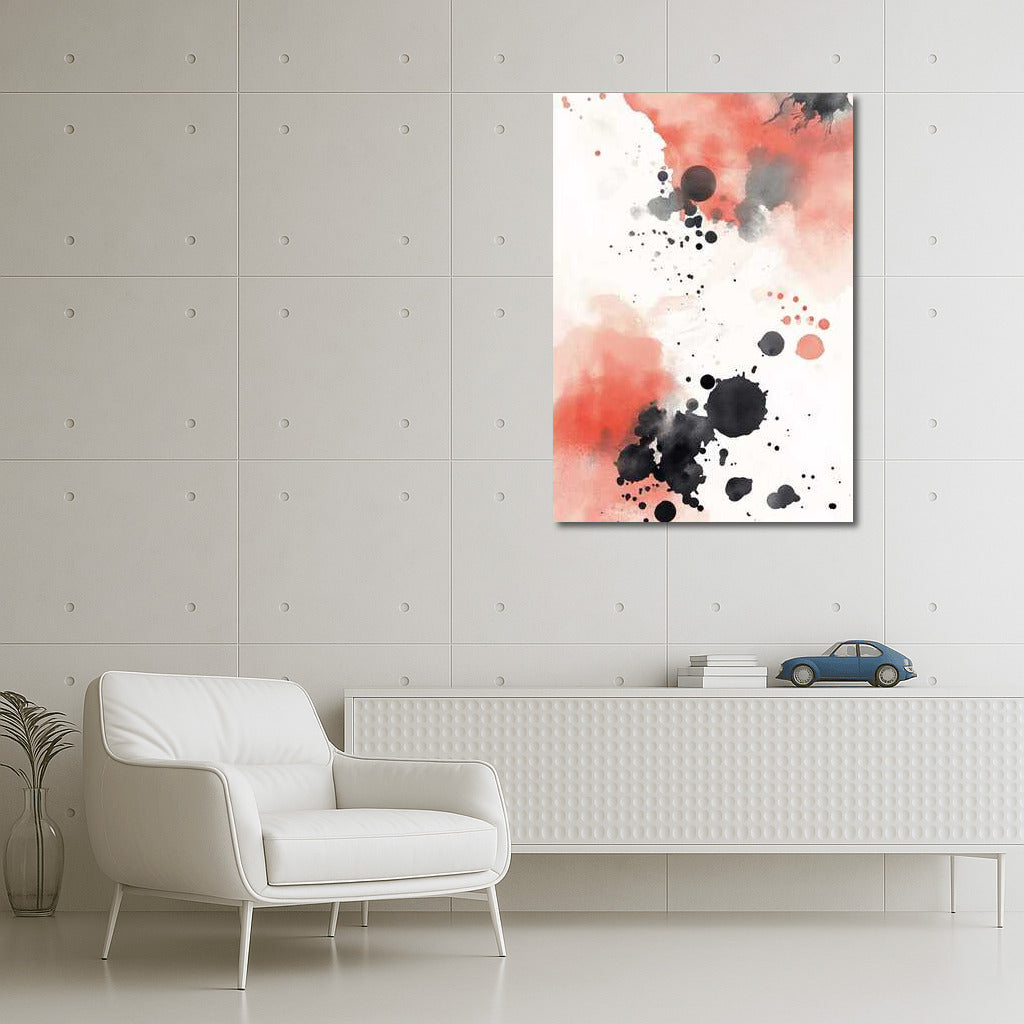 Coral Swirl: Abstract Circles and Splashes