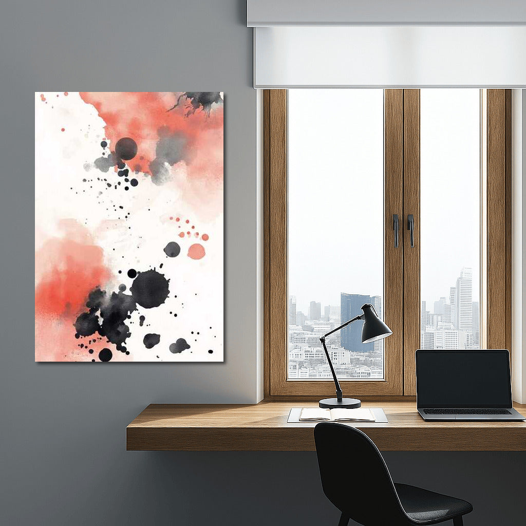 Coral Swirl: Abstract Circles and Splashes