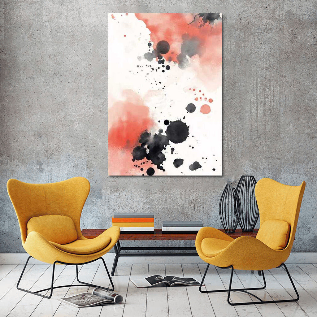 Coral Swirl: Abstract Circles and Splashes