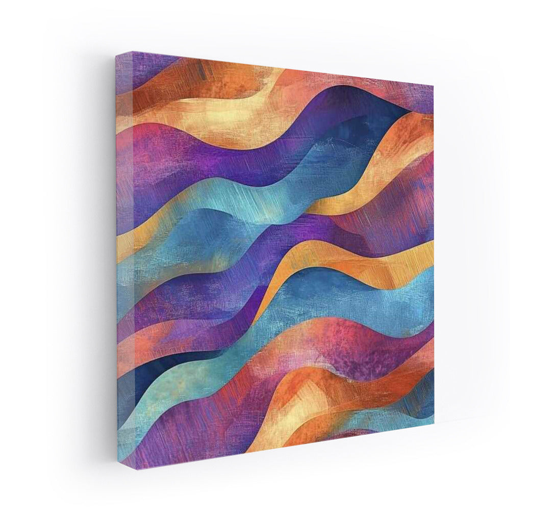 Abstract Color Waves Dance: Living Canvas