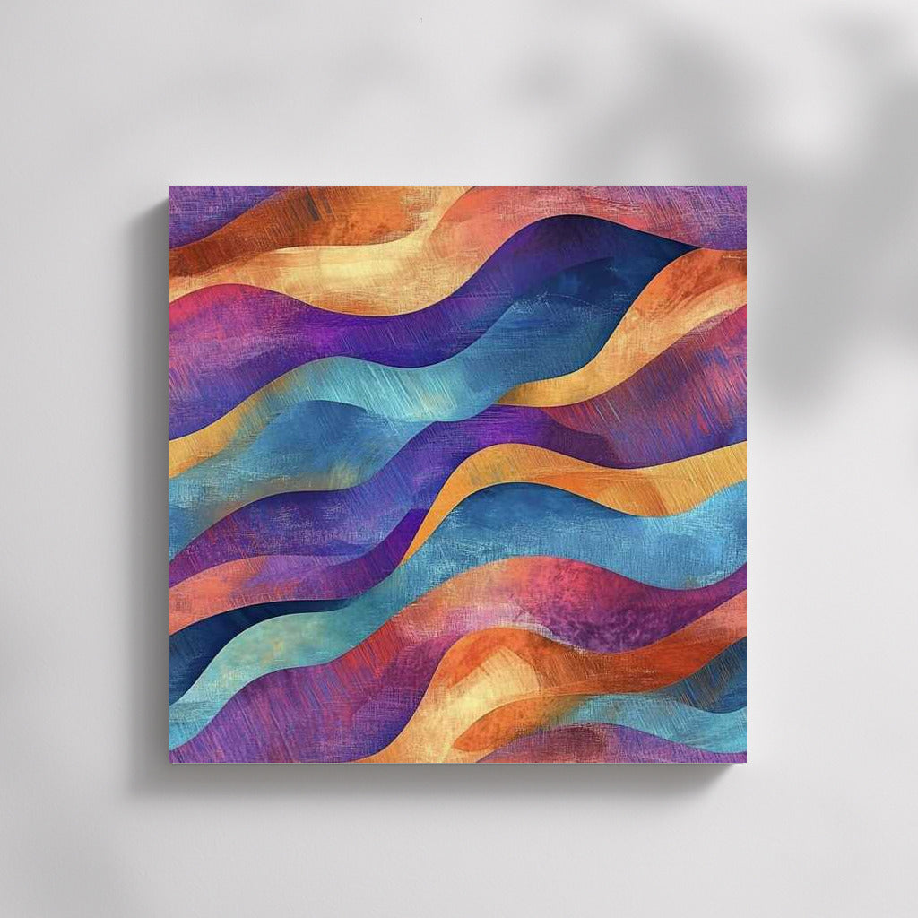 Abstract Color Waves Dance: Living Canvas