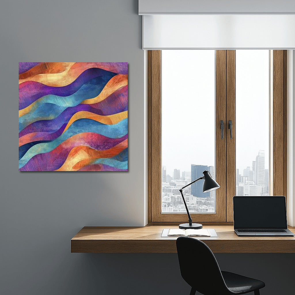 Abstract Color Waves Dance: Living Canvas