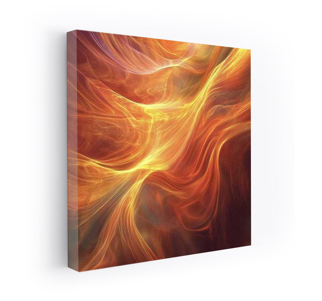 Orange Waves Vortex: Abstract Enchantment