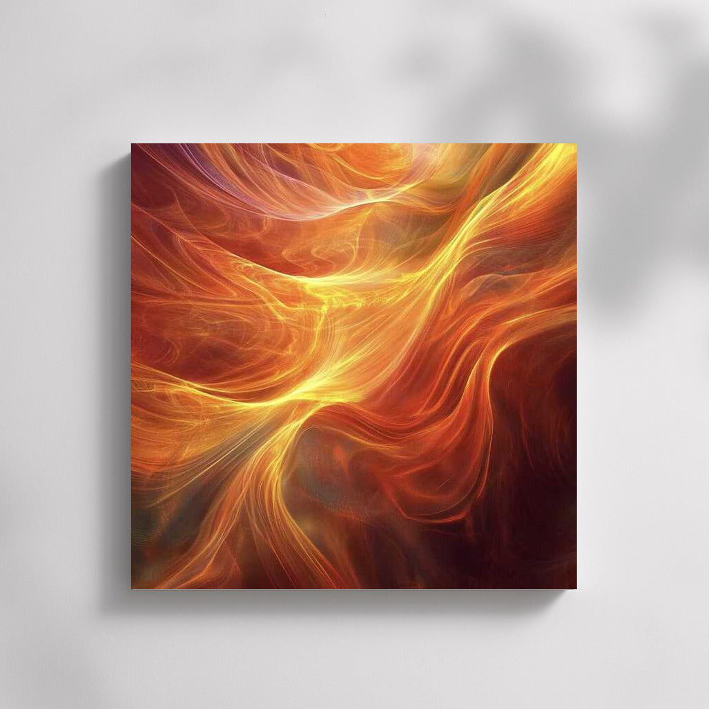 Orange Waves Vortex: Abstract Enchantment