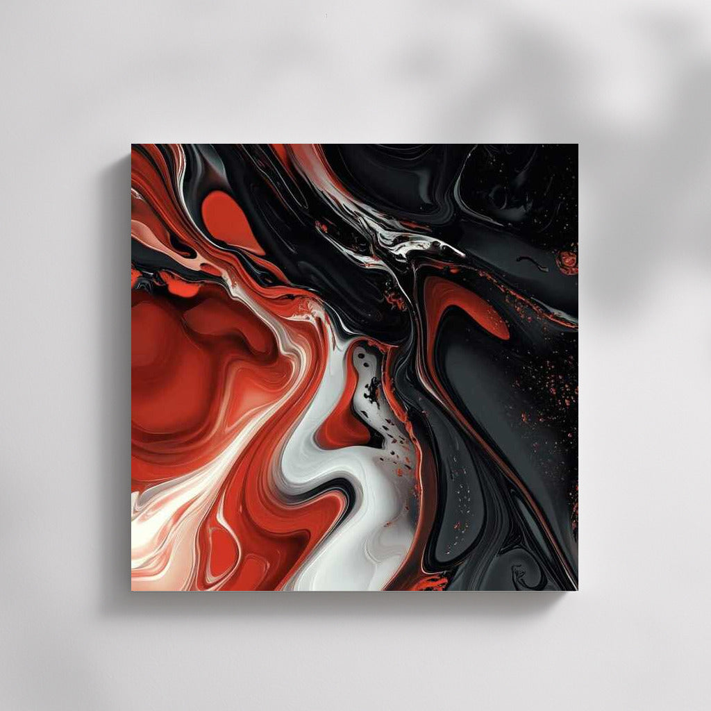 Scarlet Vortex: Abstract Flame for Interior