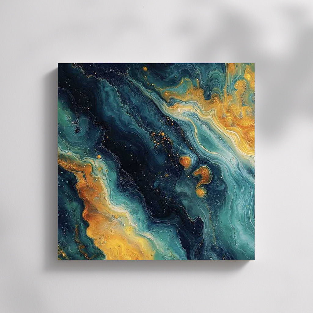 Space Symphony: Abstract Yellow Flashes