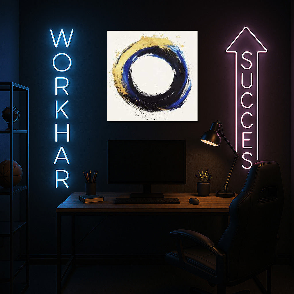 Harmony of the Golden Circle: Abstraction in Blue