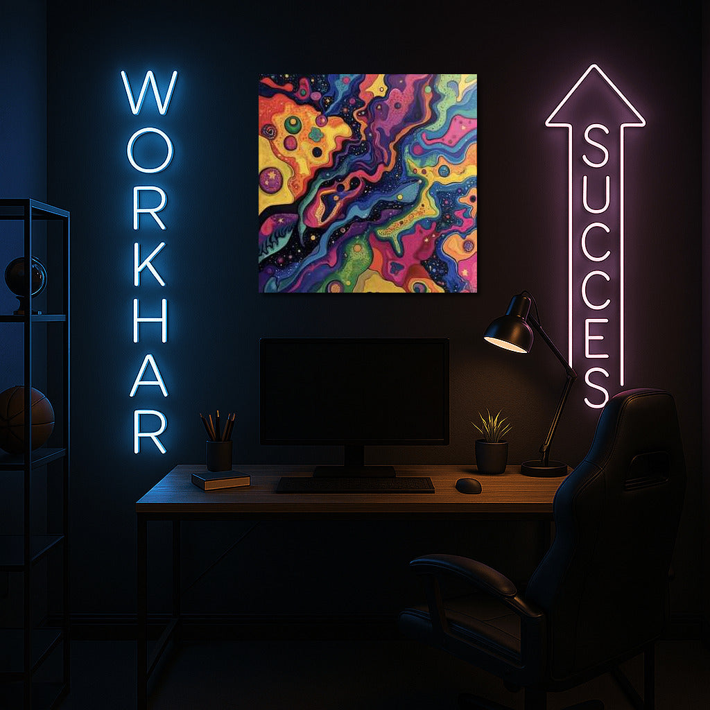 A Whirlwind of Bright Abstractions: Brilliant Colors for the Interior