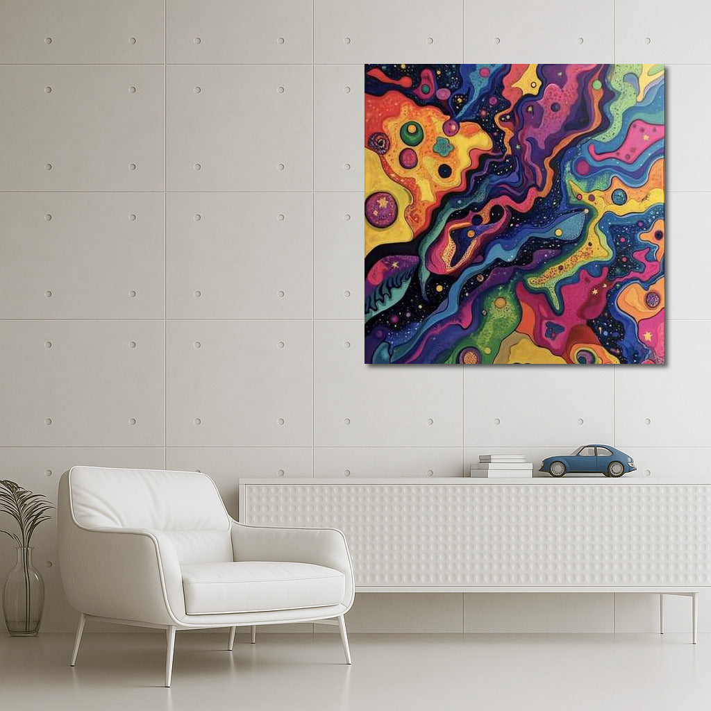 A Whirlwind of Bright Abstractions: Brilliant Colors for the Interior
