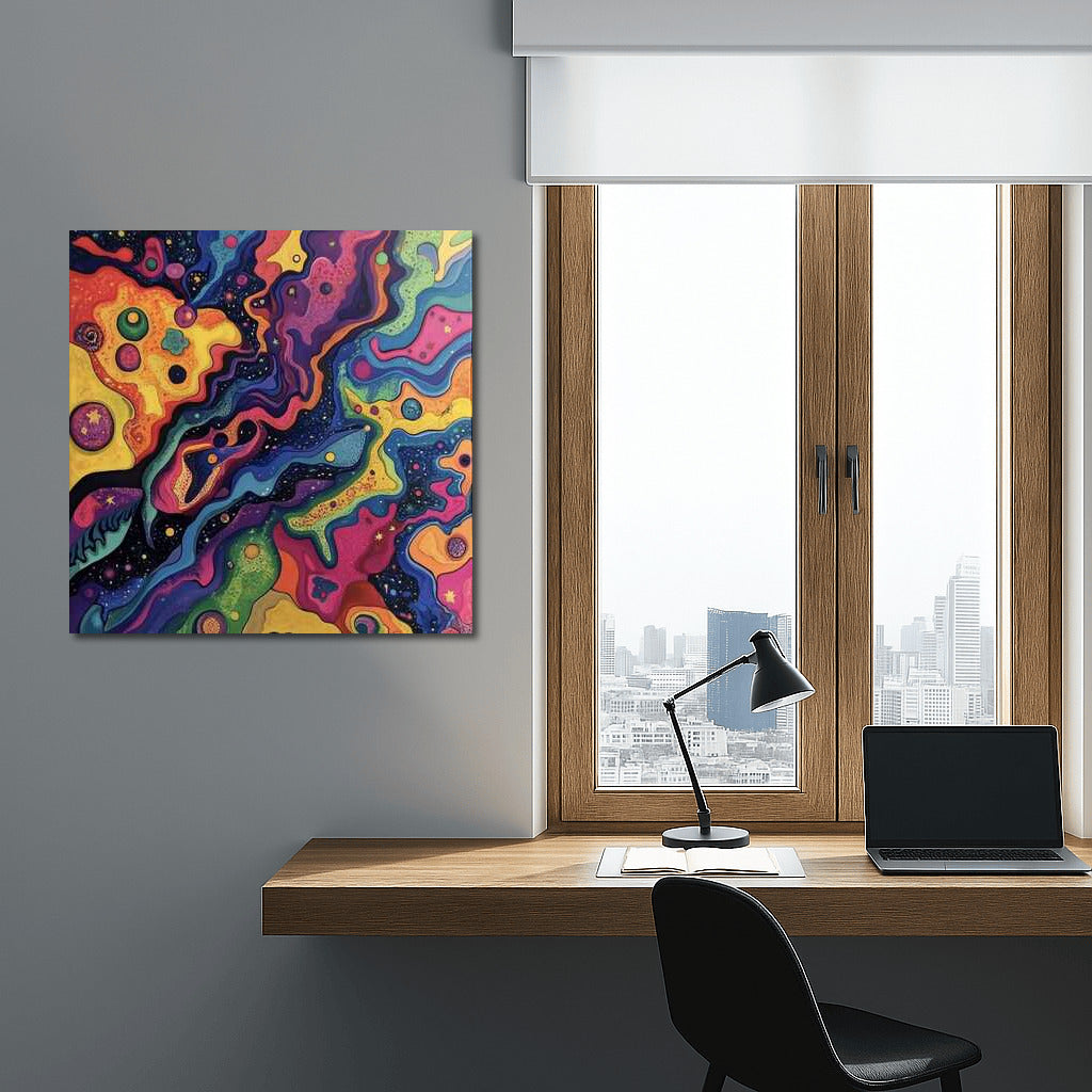 A Whirlwind of Bright Abstractions: Brilliant Colors for the Interior
