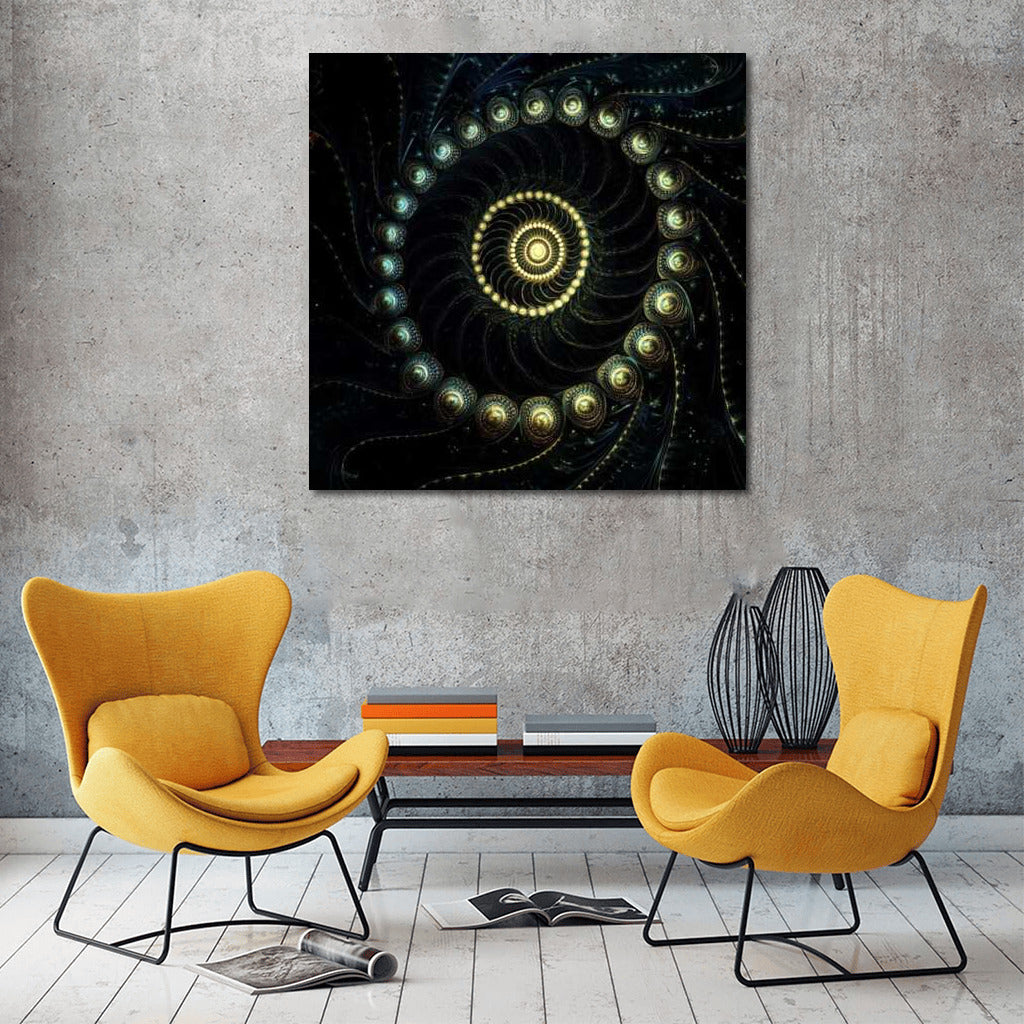 Cosmic Symphony: Abstract Colored Spirals of Inspiration