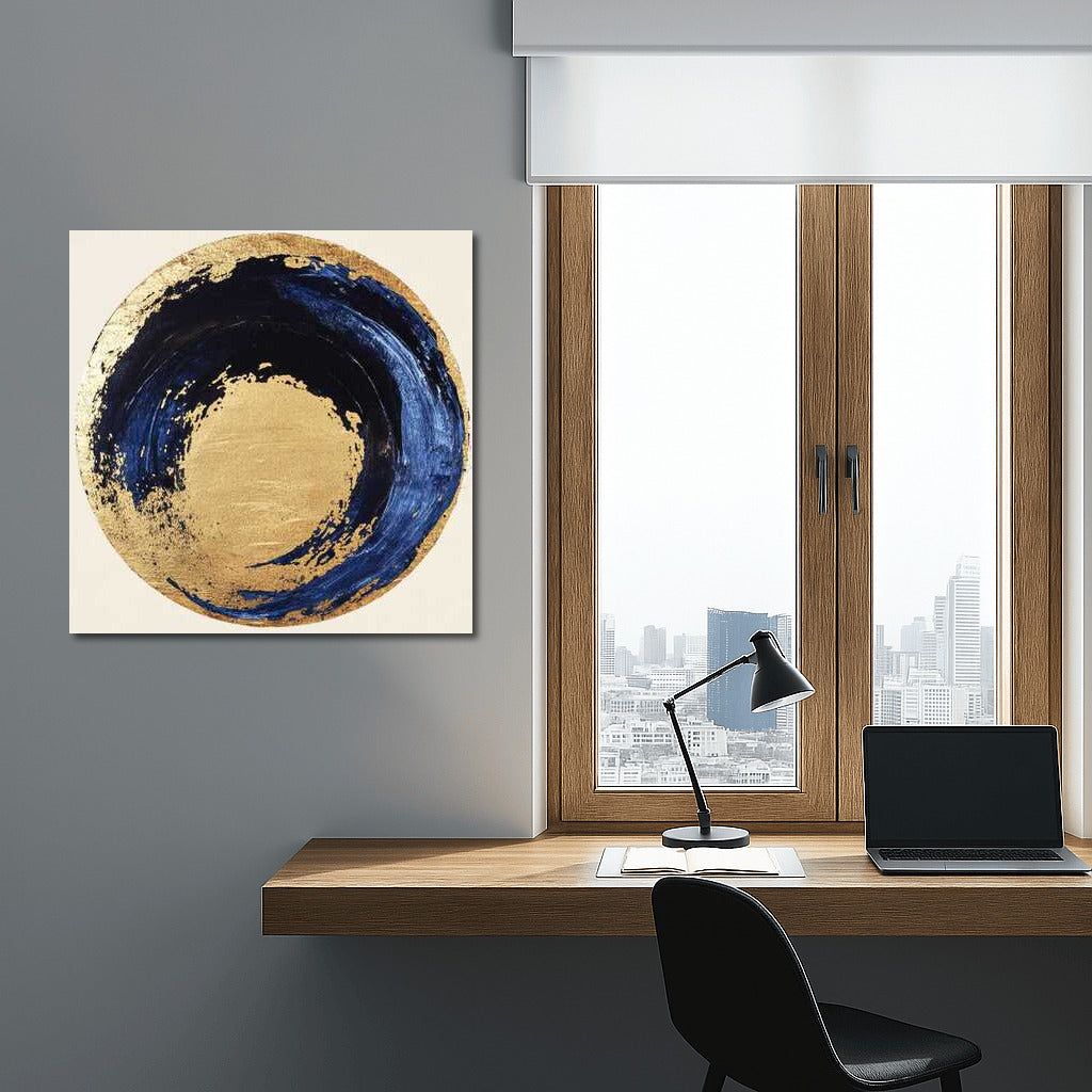 Abstract Gold: Circles and Shadows