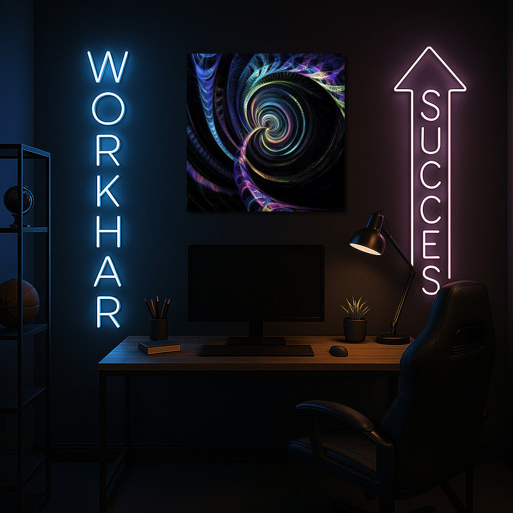 Vortex of Colored Spirals: Abstract Symphony for Interior