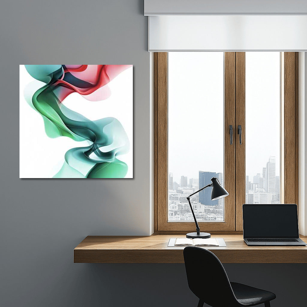 Color Symphony: Abstract Patterns in Green, Red and Blue